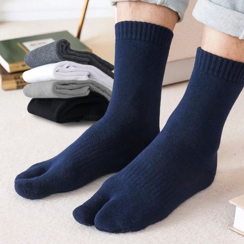 chaussettes homme, chaussettes tabi, chaussettes en coton, chaussettes d’hiver, chaussettes à orteil séparé