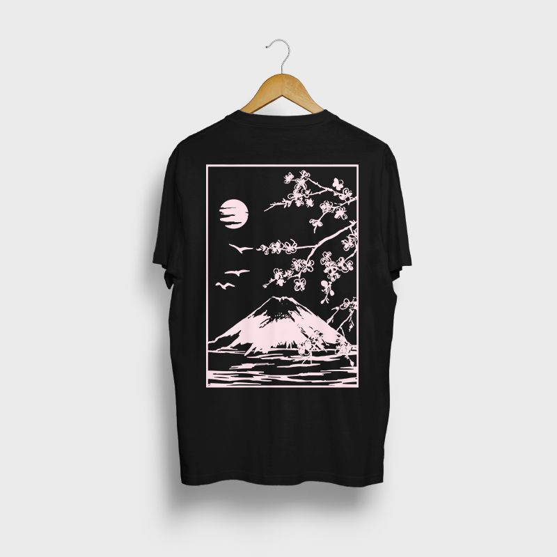 t-shirt, t-shirt en coton, t-shirt ample, t-shirt mont fuji