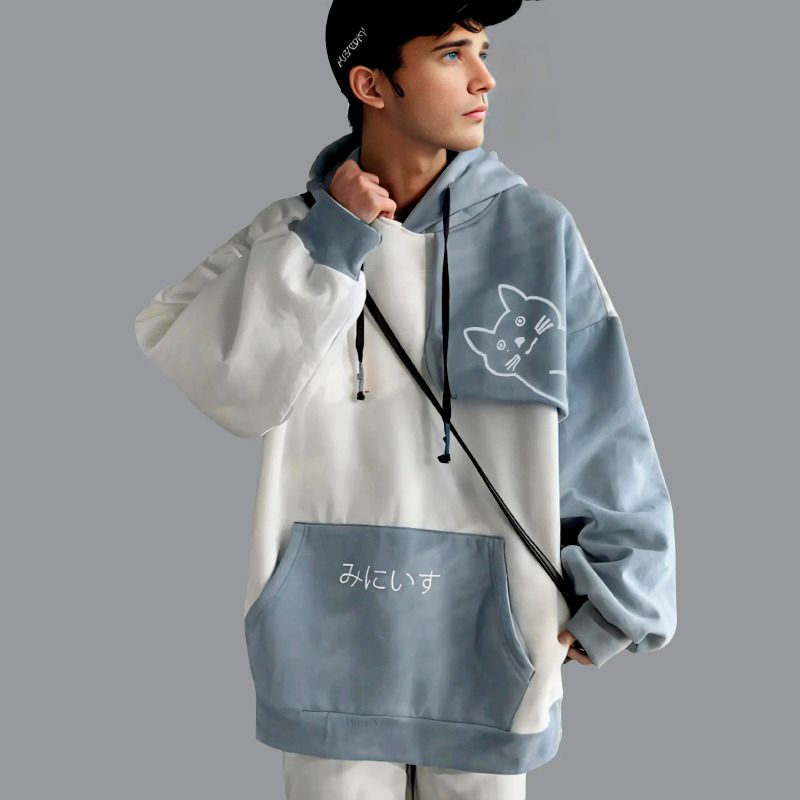 sweat à capuche pour homme, sweat ample, sweat japonais, sweat style japonais