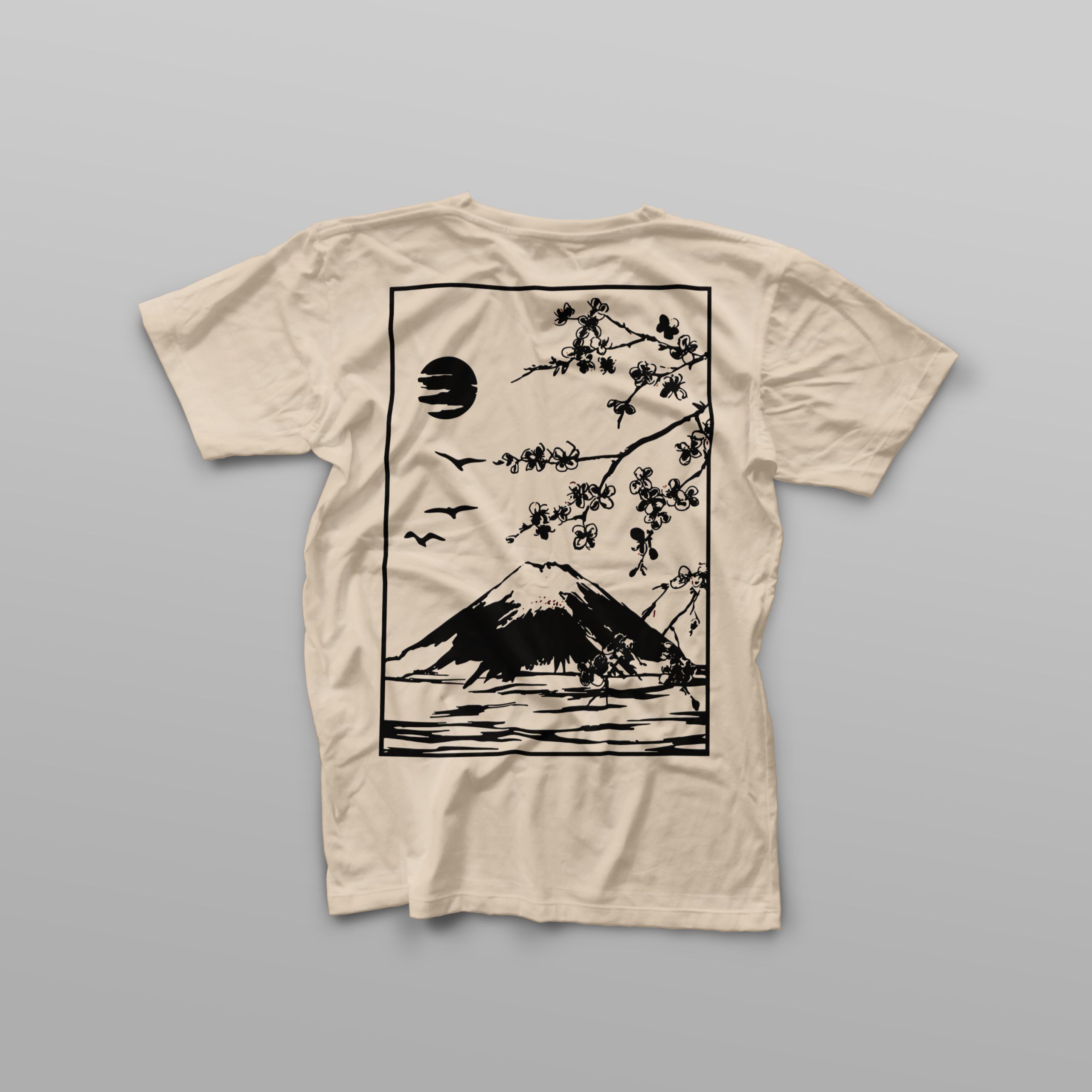 t-shirt, t-shirt en coton, t-shirt ample, t-shirt mont fuji