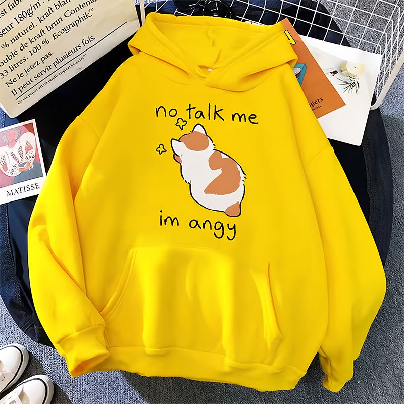 No Talk Me Print Women&rsquo;s Hoodie Main (3)