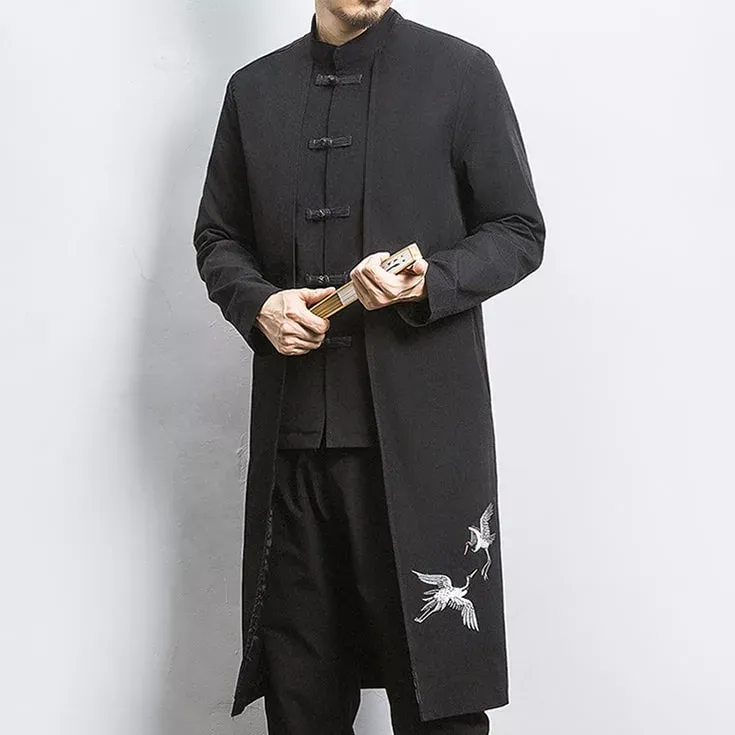 Mens-Chinese-Style-Long-Coat-–-Stork-Main-min