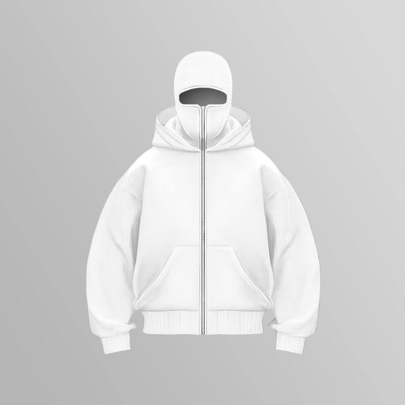 sweat à capuche zippé, sweat avec cagoule, sweat avec masque