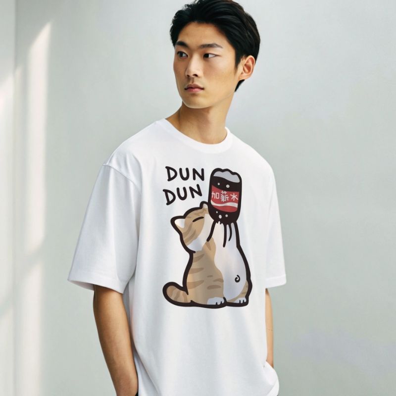 t-shirt oversize, t-shirt imprimé chat
