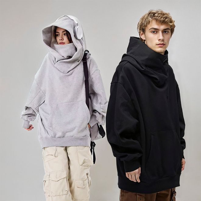 sweat à capuche, sweat oversize, sweat japonais, sweat ninja, sweat à col roulé, sweat uni