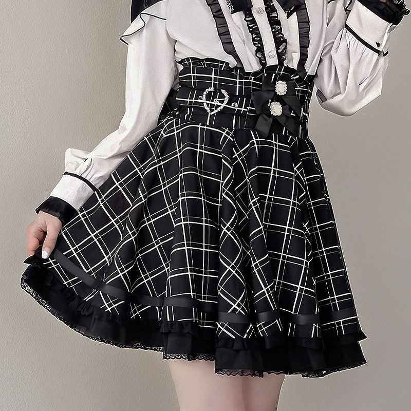 jupe taille haute, jupe à nœud, jupe japonaise