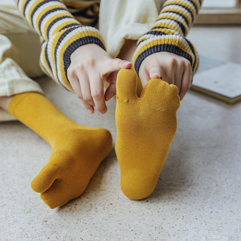 chaussettes tabi, chaussettes à doigt séparé, chaussettes unies