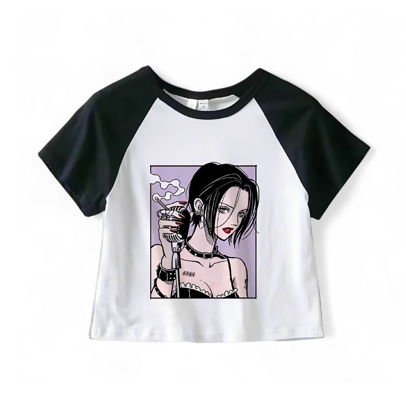 t-shirt court, t-shirt avec imprimé anime