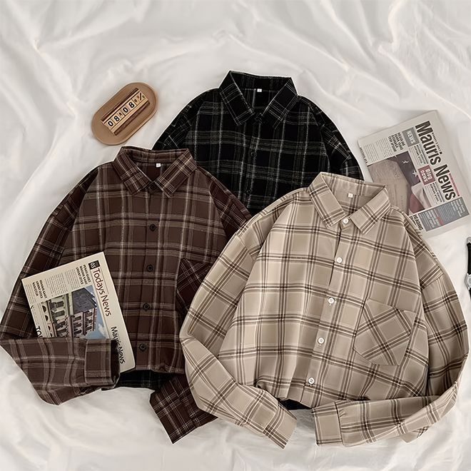 chemise à carreaux, chemise oversize à carreaux, chemise vintage à carreaux, chemise rétro à carreaux
